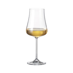 Set de 6 pahare pentru vin alb, din cristal de Bohemia, 380 ml, Aira White Wine
