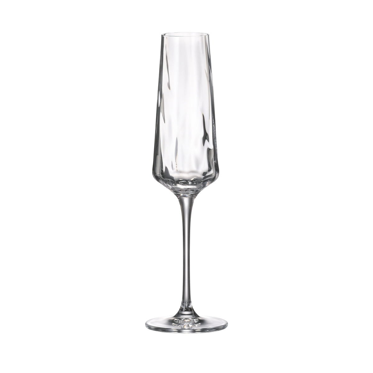 Set de 6 pahare pentru sampanie, din cristal de Bohemia, 160 ml, Crystal Winestar Spirale Flute