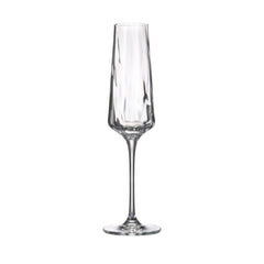 Set de 6 pahare pentru sampanie, din cristal de Bohemia, 160 ml, Crystal Winestar Spirale Flute