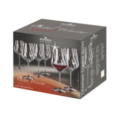 Set 6 pahare cu picior din cristal de Bohemia 620 ml Crystal Winestar Spirale