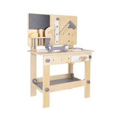 Banc de lucru din lemn cu unelte DIY, pentru copii, 67 cm
