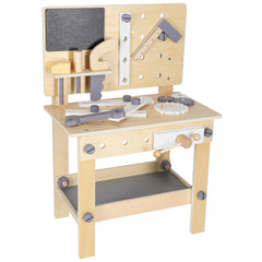 Banc de lucru din lemn cu unelte DIY, pentru copii, 67 cm