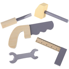 Banc de lucru din lemn cu unelte DIY, pentru copii, 67 cm