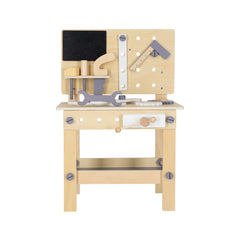 Banc de lucru din lemn cu unelte DIY, pentru copii, 67 cm