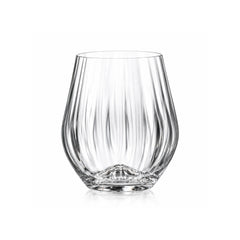 Set de 6 pahare pentru apa, transparent, din cristal de Bohemia, 400 ml, Tori Waterfall elevated bottom