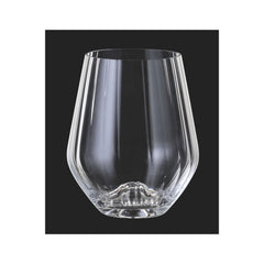 Set de 6 pahare pentru apa, transparent, din cristal de Bohemia, 400 ml, Tori Waterfall elevated bottom