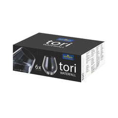 Set de 6 pahare pentru coniac, transparent, din cristal de Bohemia, 500 ml, Tori Waterfall