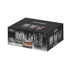 Set de 6 pahare pentru whisky, transparent, din cristal de Bohemia, 350 ml, Bohemia Whisky Coll. Pinna