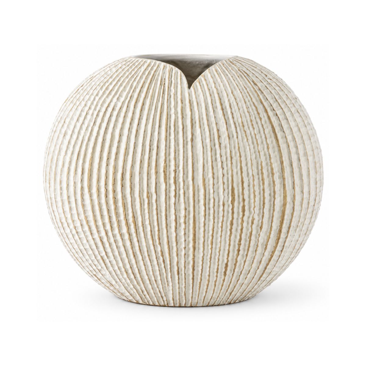Vaza alba din polirasina 34.6 cm Nature Wood Yazhi
