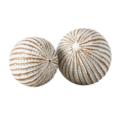 Decoratiune alba din polirasina 10 cm Nature Wood Yazhi