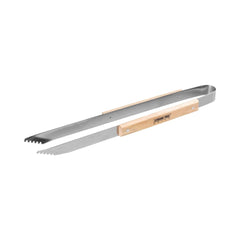Cleste pentru gratar din otel inoxidabil de 45 cm lungime cu manere din lemn