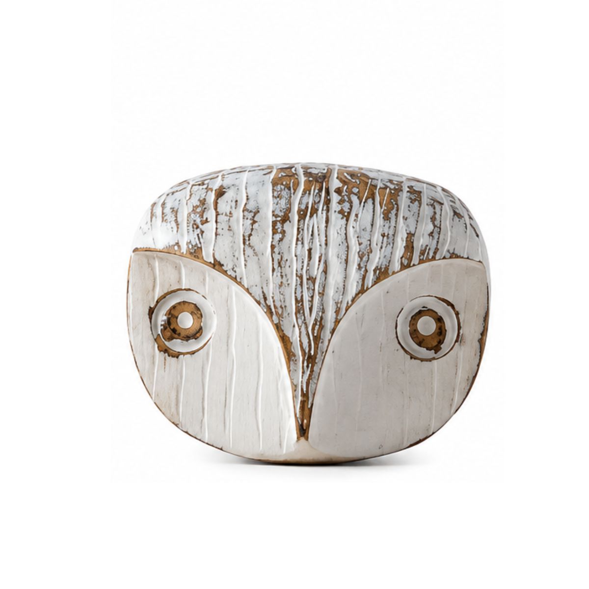 Decoratiune bufnita alba din polirasina 8.5 cm Tiny Animal Yazhi