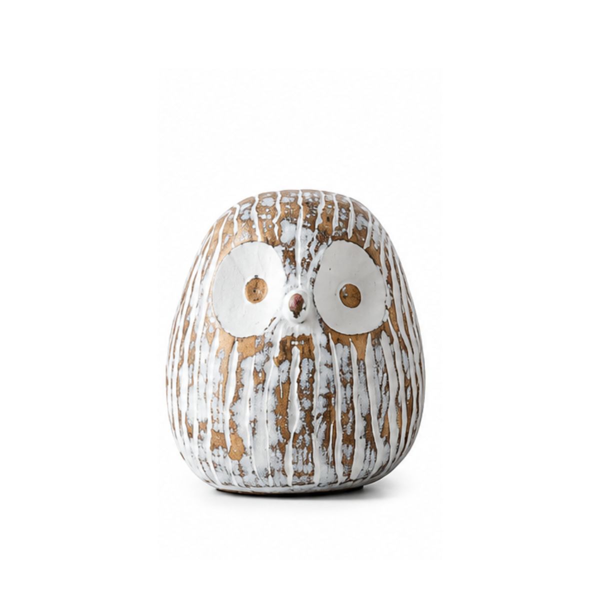 Decoratiune bufnita alba din polirasina 8 cm Tiny Animal Yazhi