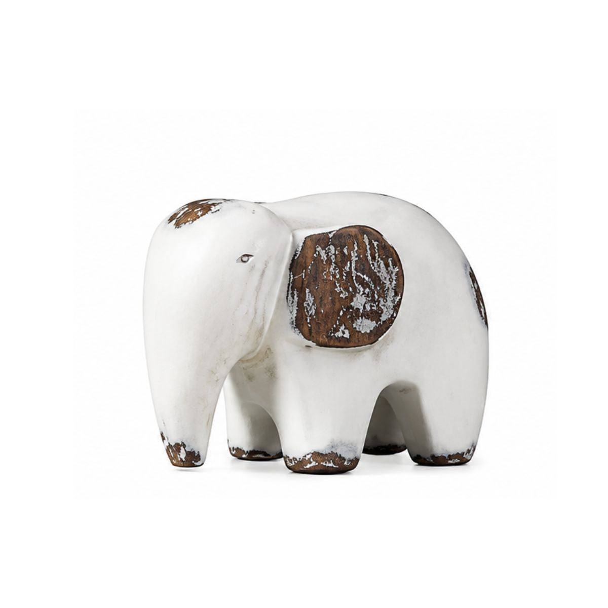 Decoratiune elefant alb din polirasina 11 cm Tiny Animal Yazhi