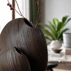 Vaza maro din polirasina 34 cm Straight Line Yazhi