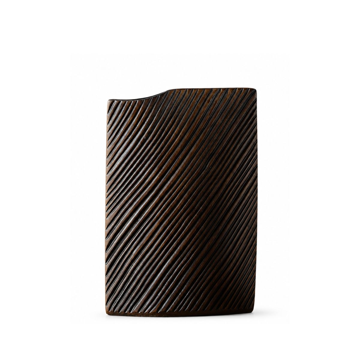 Vaza maro din polirasina 20.5 cm Straight Line Yazhi