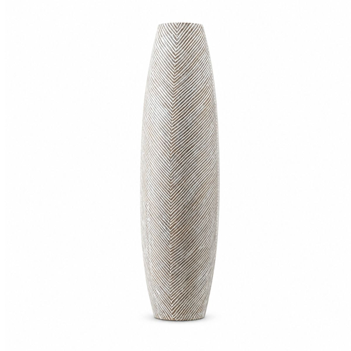 Vaza alba din polirasina 79.5 cm Straight Line Yazhi