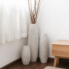 Vaza alba din polirasina 79.5 cm Straight Line Yazhi