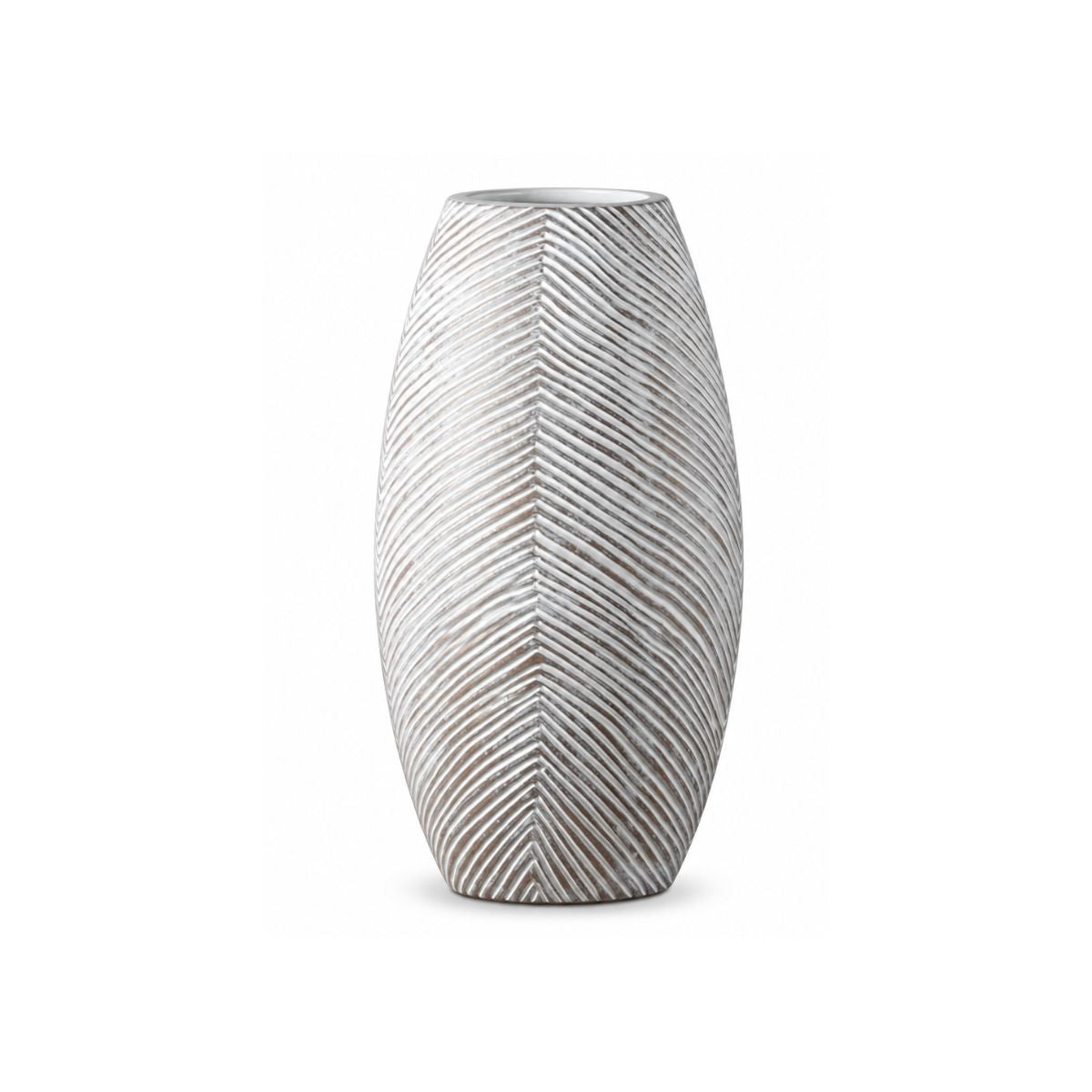 Vaza alba din polirasina 35 cm Straight Line Yazhi