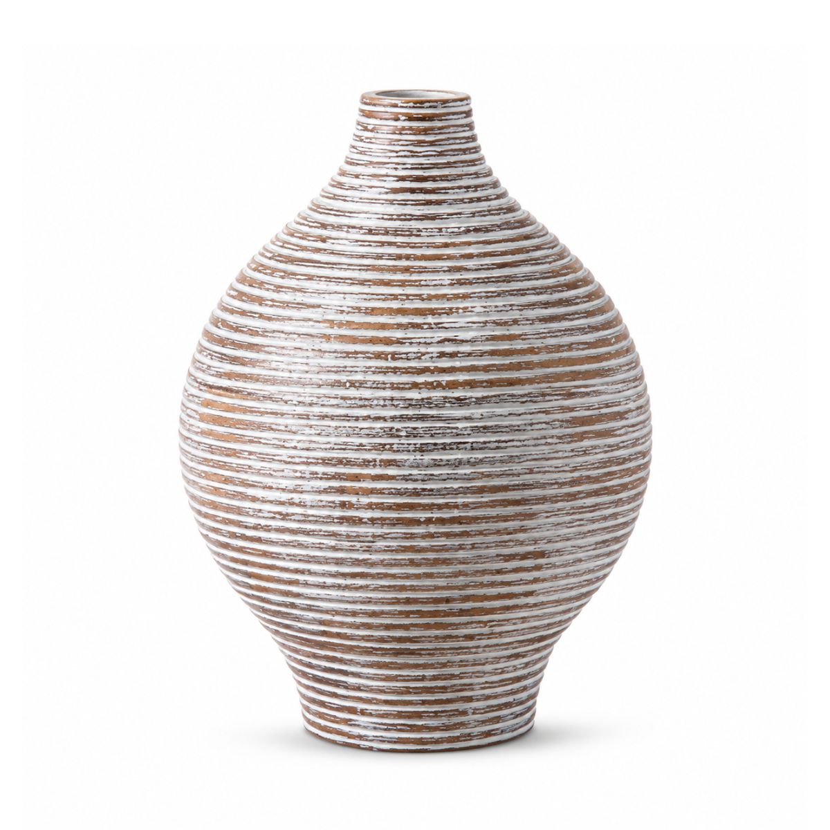 Vaza alba din polirasina 24 cm Straight Line Yazhi