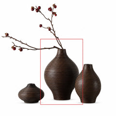 Vaza maro din polirasina 24 cm Straight Line Yazhi