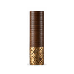 Vaza aurie si maro din polirasina 48.5 cm Imitate Wood Yazhi