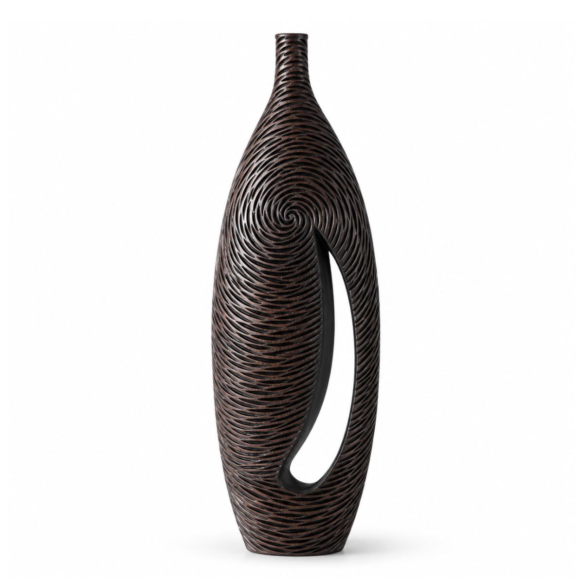 Vaza maro din polirasina 69 cm Spiral Yazhi