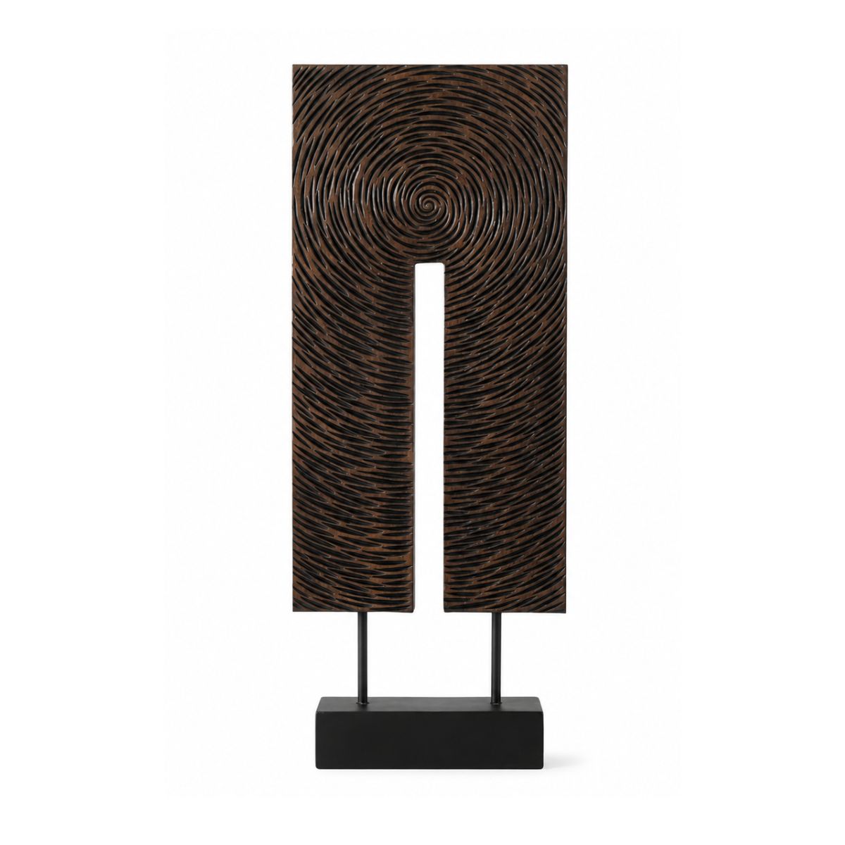 Decoratiune maro din polirasina 58 cm Spiral Yazhi