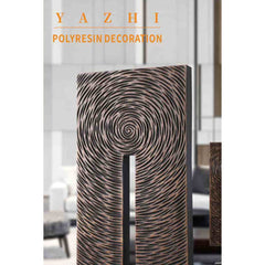 Decoratiune maro din polirasina 58 cm Spiral Yazhi