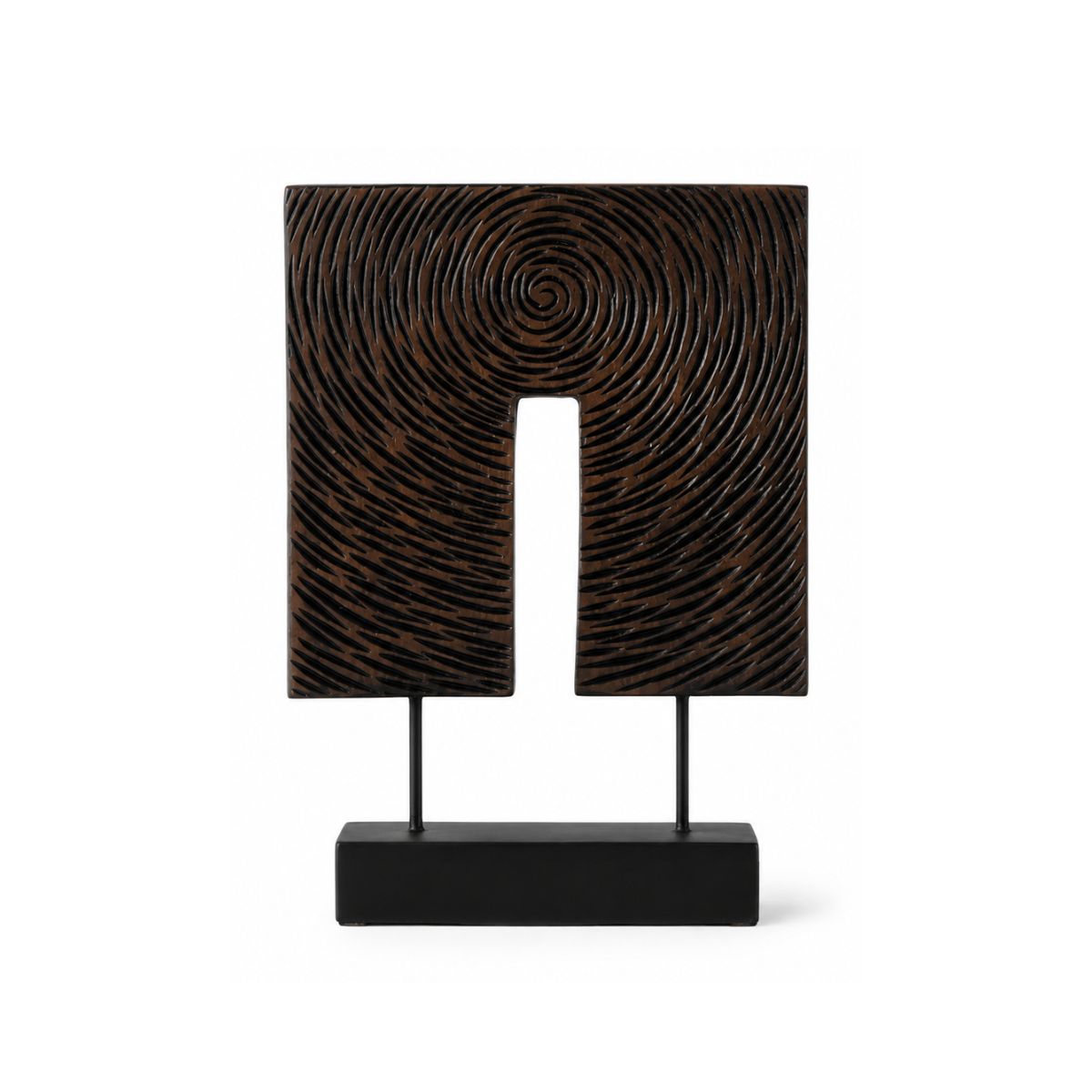 Decoratiune maro din polirasina 35 cm Spiral Yazhi