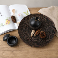 Platou decorativ din polirasina 39 cm Spiral Yazhi