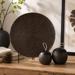 Platou decorativ din polirasina 39 cm Spiral Yazhi