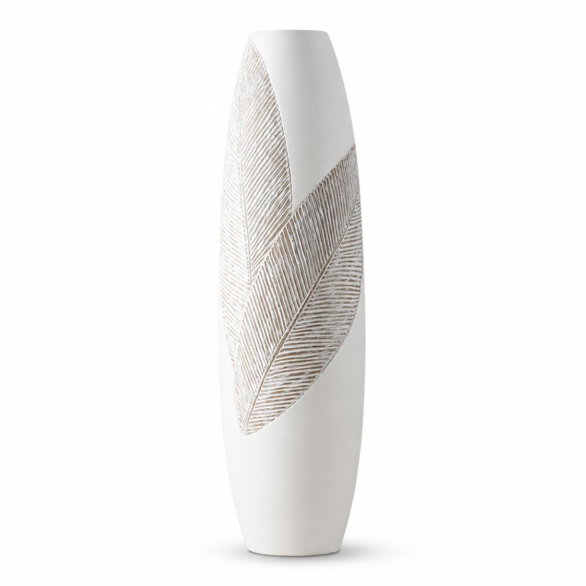 Vaza alba din polirasina 78 cm Leaf & Satin Yazhi