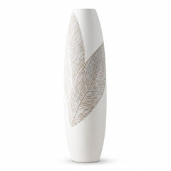 Vaza alba din polirasina 78 cm Leaf & Satin Yazhi