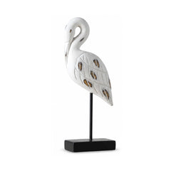 Decoratiune barza alba din polirasina 40 cm Yazhi