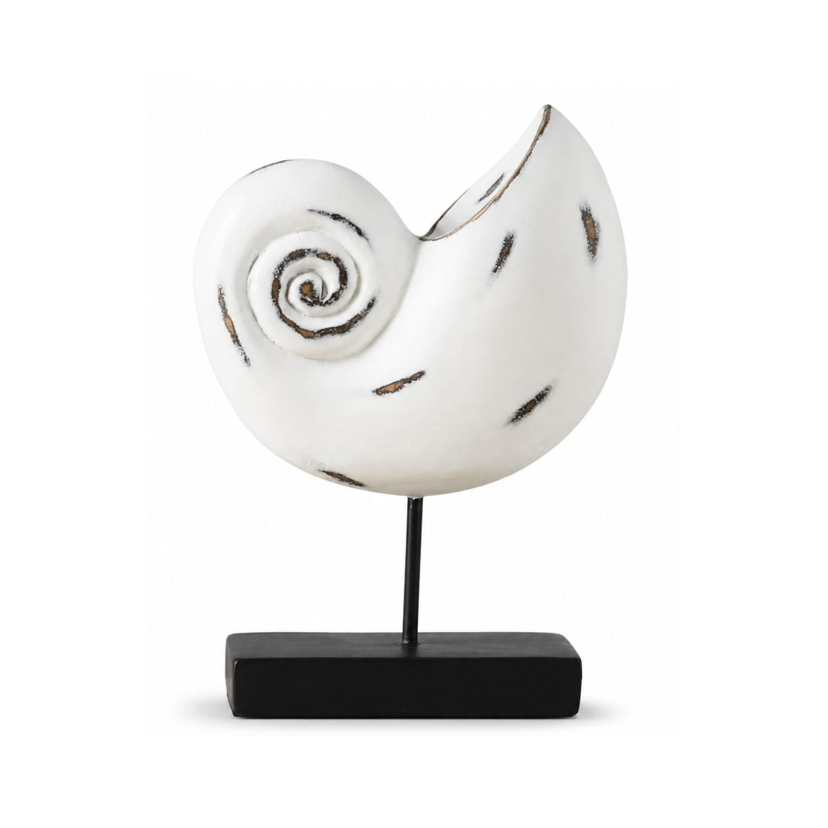 Decoratiune cochilie de melc alba din polirasina 25 cm Yazhi