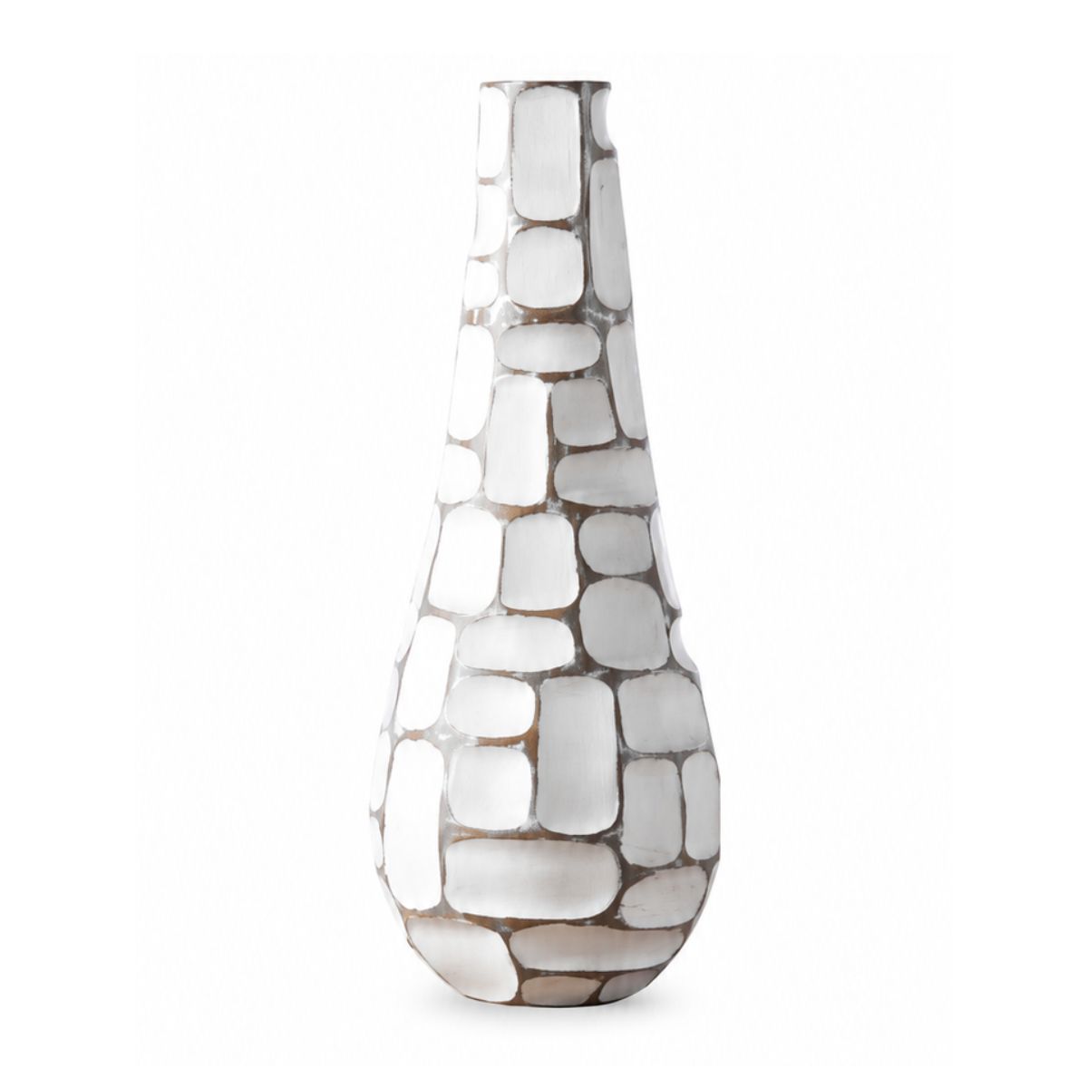 Vaza alba din polirasina 49.5 cm Geometry Yazhi