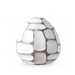 Vaza alba din polirasina 18 cm Geometry Yazhi