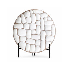 Platou decorativ alb din polirasina 35 cm Geometry Yazhi