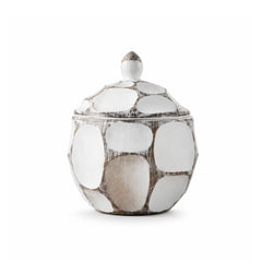 Recipient de depozitare alb din polirasina 14.5 cm Geometry Yazhi