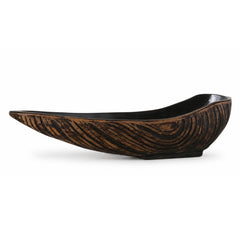 Platou de servire negru din polirasina 48.5 cm Annual Ring Yazhi