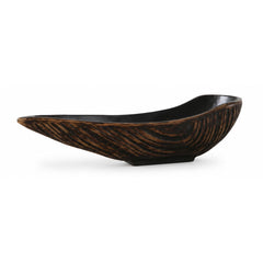 Platou de servire negru din polirasina 41.5 cm Annual Ring Yazhi