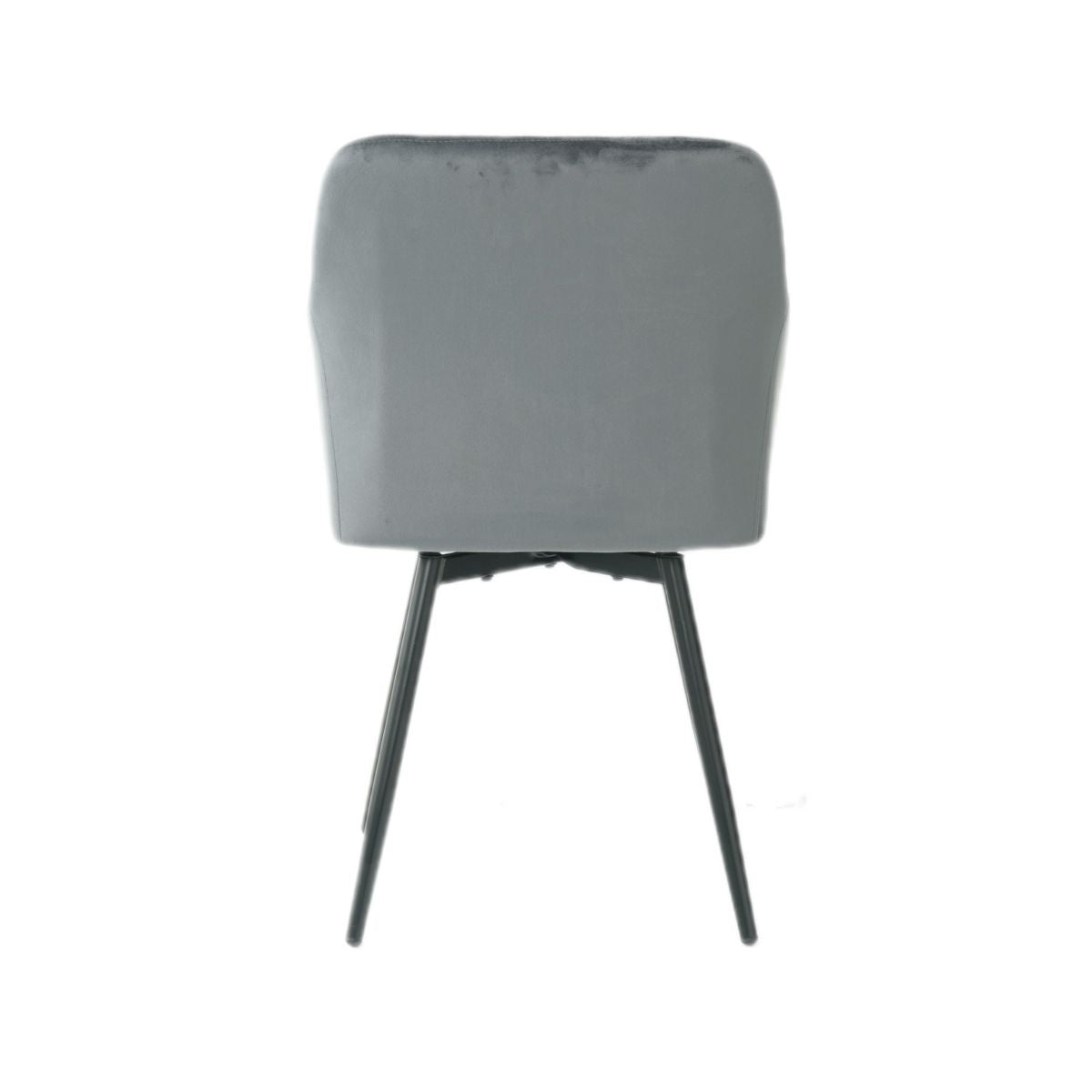 Scaun dining rotativ gri inchis, catifea poliester, 61x56x83 cm, Paonne