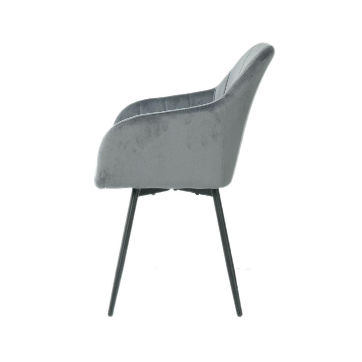 Scaun dining rotativ gri inchis, catifea poliester, 61x56x83 cm, Paonne