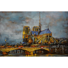 Tablou metal 3D model Notre Dame 120 x 80 x 3 cm