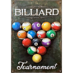 Tablou metal 3D metal Biliard 60 x 75 x 3