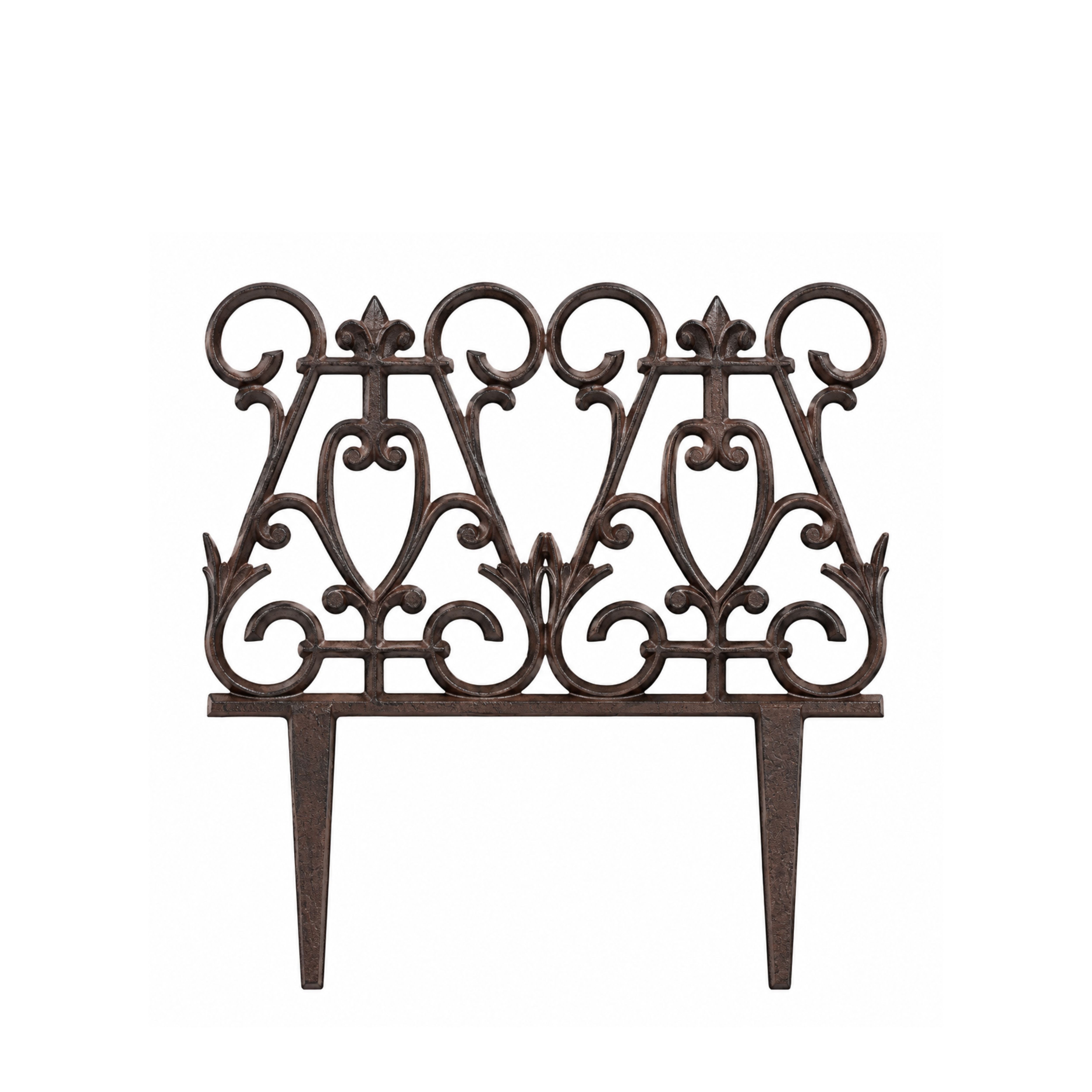 Gard decorativ ruginiu din otel turnat 26x27cm Victorian Esschert Design