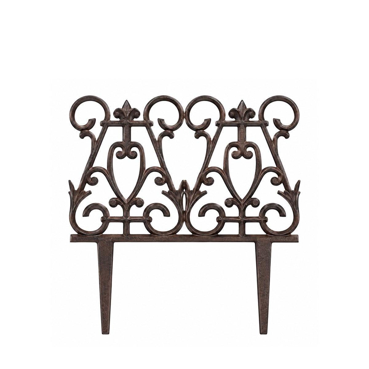 Gard decorativ ruginiu din otel turnat 26x27cm Victorian Esschert Design
