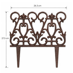 Gard decorativ ruginiu din otel turnat 26x27cm Victorian Esschert Design