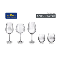 Set de 6 pahare pentru apa, din cristal de Bohemia, 500 ml, Waterfall Tumbler